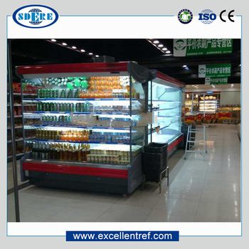 upright beverage cooler of a plug-in multideck type used in convenience store