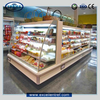 DHM1213O1 Semi-Vertical Open Display Cooler Showcase Used As Convenience Store Refrigerator