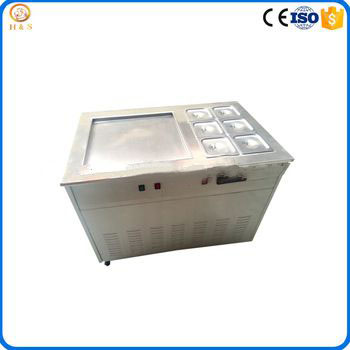 Thailand style double pans roll fry ice cream machine fry ice cream machine price