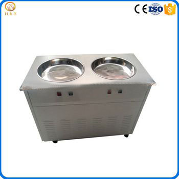 commercial flat pan fry ice cream machine