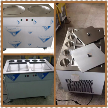 hot sale new design cold pan 2 pan durable fry ice cream machine / fry ice cream machine roll