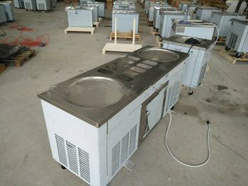 Factory supply 2+10 flat pan Thailand fried ice cream roll machine price