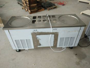 Double pot Panasonic compressor fry ice machine