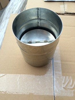 aluminium one way shutter with back drought damper round type