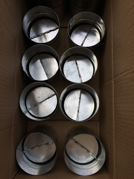 aluminium one way shutter with back drought damper round type