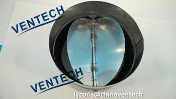 aluminum one way shutter ventilation round back draught damper air duct back shutter