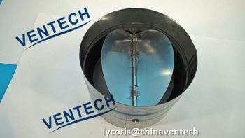 aluminum one way shutter ventilation round back draught damper air duct back shutter