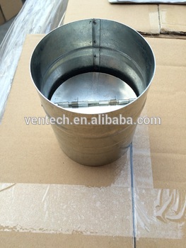 aluminum one way shutter ventilation air duct round air damper back draught damper