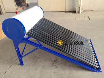 2016 Galvanized steel non pressure vacuum tube solar water heaters home using SUS304 stainless steel hot water boiler 40L-450L