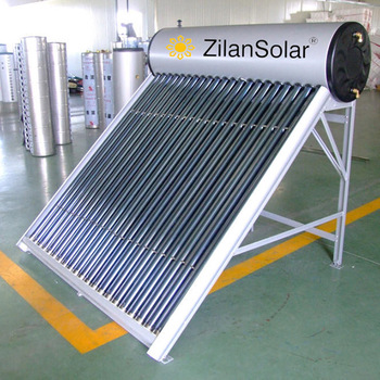 200L integrated coated steel non pressure vacuum tube solar water heater