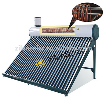 200L Galvanized steel solar water heater with coil, calentador solar de agua serpentine