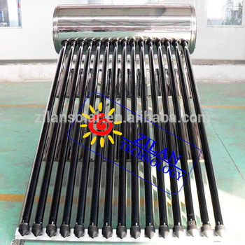 15 vacuum tubes stainless steel heat pipe pressurized solar water heater