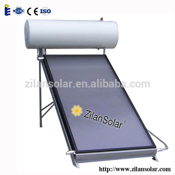 Pressurized flat solar panel heater system