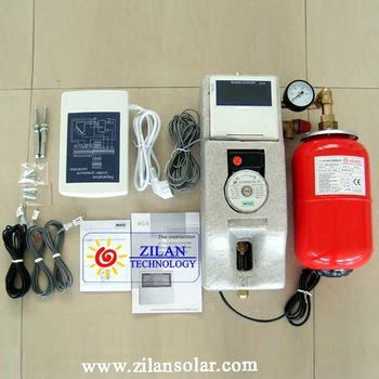 Solar water heater temperature and pump controllers & working station, solar heater pump station