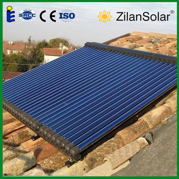 Quality-assured pressurized copper heat pipe solar collector hot water solar panel system