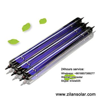 12tubes metal glass tube solar collector with high efficiency