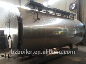 WNS industrial 3 pass horizontal oil gas fired steam boiler