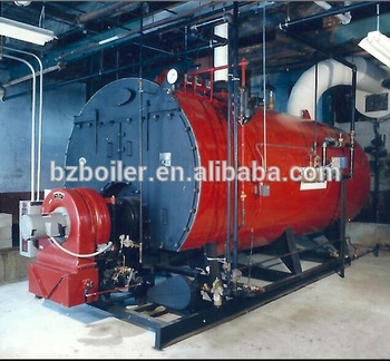 Horizontal type fire tube automatically natural gas diesel fired steam boiler