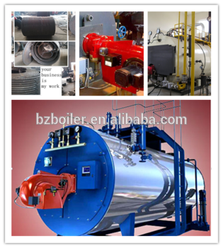 Horizontal type fire tube automatically natural gas diesel fired steam boiler