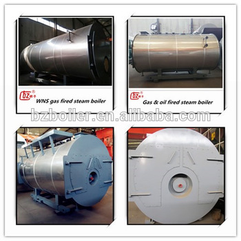 Natural gas fired high pressure steam boiler