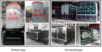 horizontal thermal oil biomass boiler