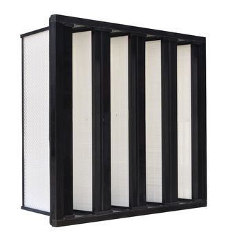 glass fiber V Bank Hepa secondary filter V bank filter