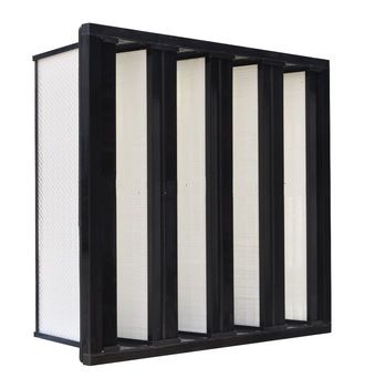 Good Quality big air flow V type mini pleated Medium Air Filter made in China