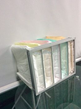 Metal Frame Synthetic Fiber Pocket Air Filter