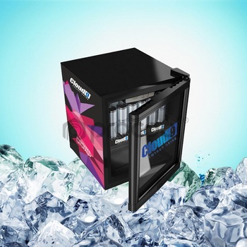 Decorative Glass Door Mini Refrigerator