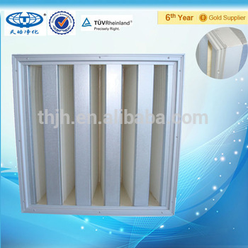 High efficiency v bank filter