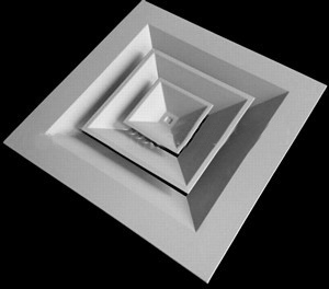 ceiling square aluminium diffuser