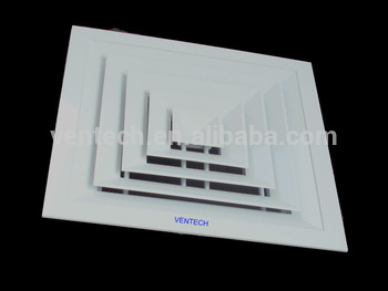 hvac air ventilation square diffuser with damper