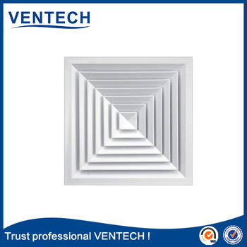 HVAC Aluminum Square Diffuser for Ventilation and Air cooled