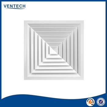 A/C Ventilation Square Diffuser in Aluminum profile
