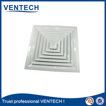 Exhaust Air Flow Air Ceiling Diffuser Aluminum weilding diffuser Damper optional for ventilation