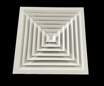 4 way square aluminum diffuser air grille with damper