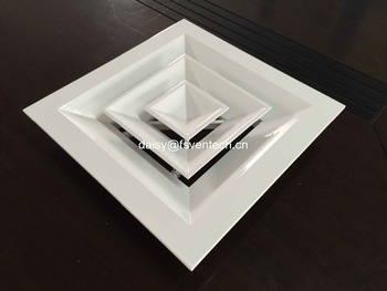 4 way square aluminum diffuser ventilation grille