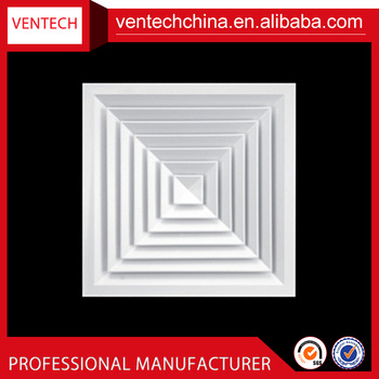 4 way square ceiling aluminum diffuser aluminium grille