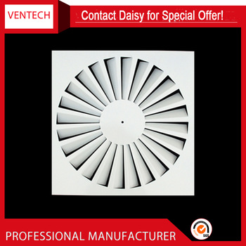 china manufacturer aluminum Square Swirl Ceiling Diffuser ventilation grille door