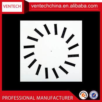 hvac system aluminum Square Swirl Ceiling Diffuser vent grills