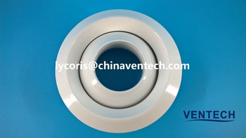 high quality aluminum ball diffuser ventilation air nozzle hvac jet diffuser