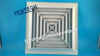 aluminum square ceiling diffuser ventilation air diffuser hvac 4-way air diffuser