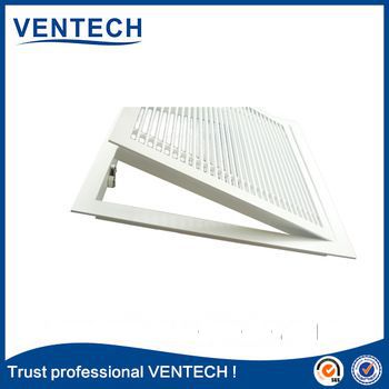 Extruded aluminum profile return grille removable core 45 degree blades in HVAC