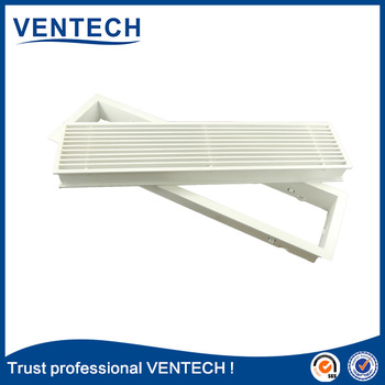 Hvac air conditioner aluminum removable core linear supply air grille V92