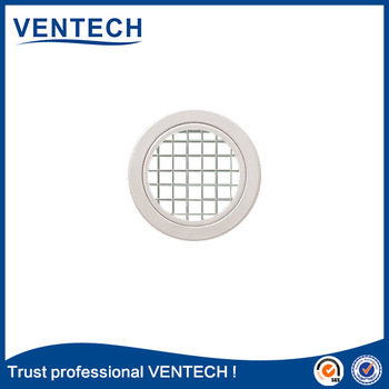 Hvac air conditioning aluminum grill plate return air round eggcrate grille V92