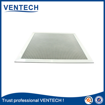 Hvac system supply air filter grille aluminum eggcrate fresh grille grille V92