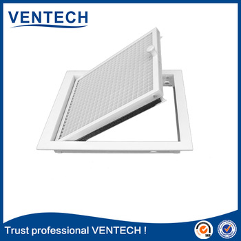 aluminum hinged type eggcrate air grille with filter V92