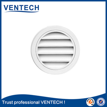 Hvac air diffuser aluminum wtareproof design louver blade anodized round weather louver V92