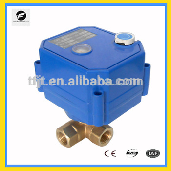 3-way DC12V motor driver valve with signal feedback function and position indictor and manual override function