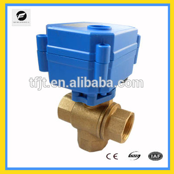 mini 3 way motorized valve with DC3v DC5v DC12v DC24v for solar water heater